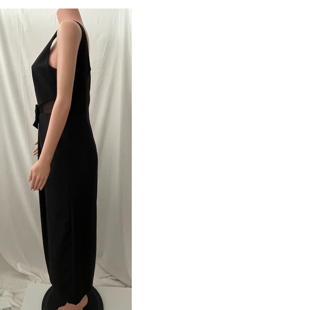 Vintage Cattiva black bow M dress, elegant classy, Old Hollywood, LBD mesh sides - Picture 12 of 14